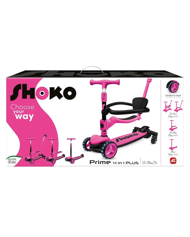 SHOKO SCOOTER PRIME 4 IN 1 PLUS ΡΟΖ (5004-50523)