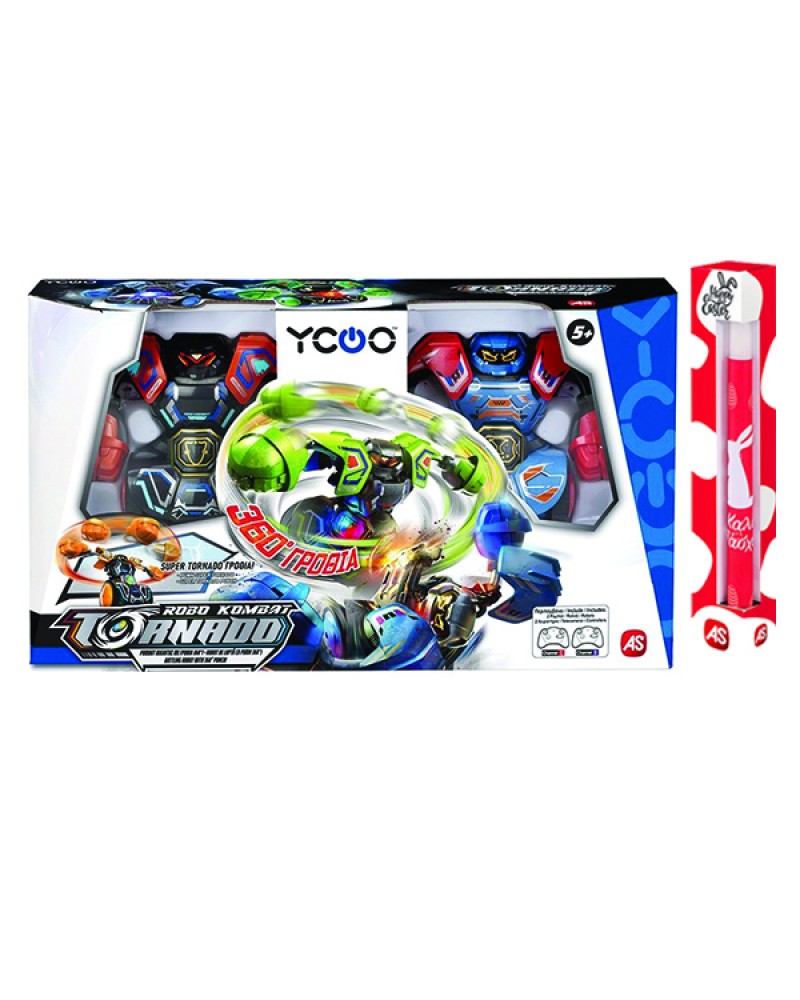 ΛΑΜΠΑΔΑ ΤΗΛΕΚΑΤΕΥΘΥΝΟΜΕΝΑ ΡΟΜΠΟΤ ΣΕΤ 2 - ROBO KOMBAT 360Ο TORNADO ΚΟΚΚΙΝΟ-ΠΟΡΤΟΚΑΛΙ(7530-86883)