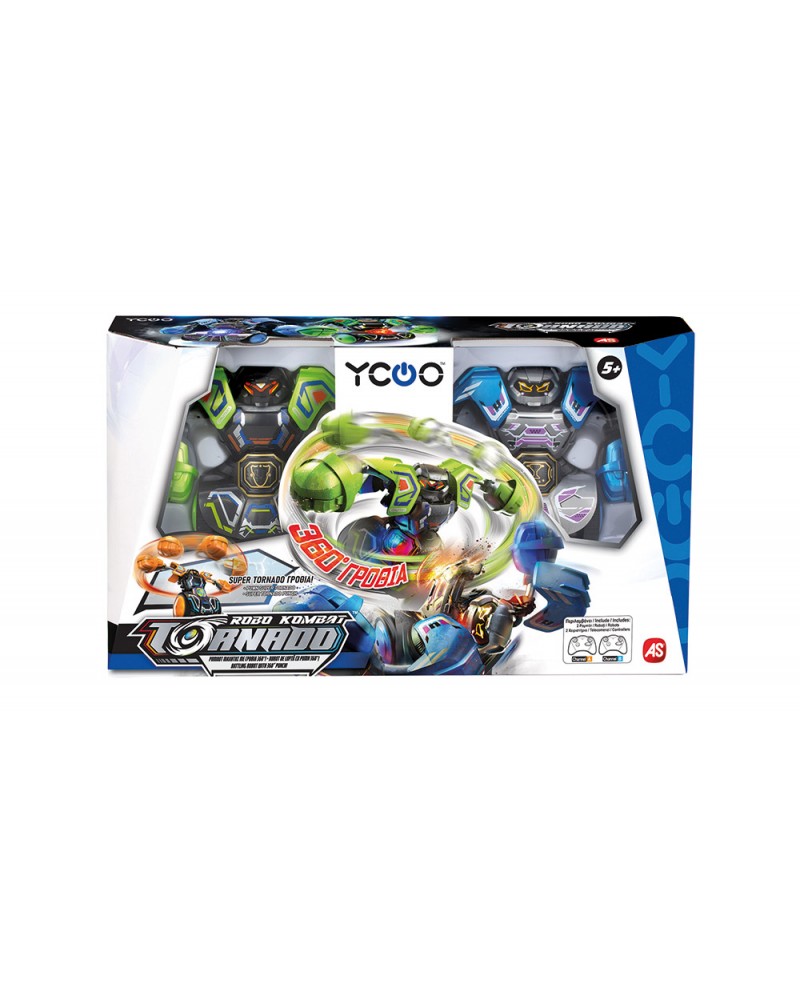ΤΗΛΕΚΑΤΕΥΘΥΝΟΜΕΝΑ ΡΟΜΠΟΤ ΣΕΤ 2 - ROBO KOMBAT 360Ο TORNADO ΜΠΛΕ-ΠΡΑΣΙΝΟ (7530-86883)