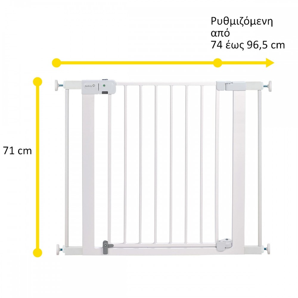 SAFETY 1ST ΠΟΡΤΑ ΑΣΦΑΛΕΙΑΣ EASY INSTALL AUTO-CLOSE ΛΕΥΚΗ (74CM-96,5CM) (U01-GA099-00)