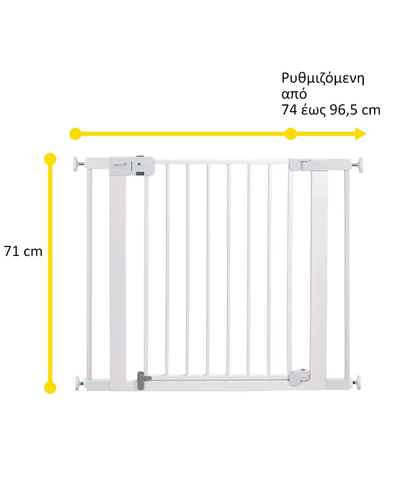 SAFETY 1ST ΠΟΡΤΑ ΑΣΦΑΛΕΙΑΣ EASY INSTALL AUTO-CLOSE ΛΕΥΚΗ (74CM-96,5CM) (U01-GA099-00)