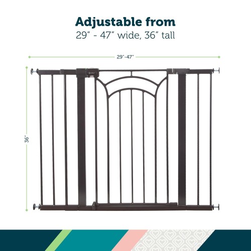 SAFETY 1ST ΠΟΡΤΑ ΑΣΦΑΛΕΙΑΣ ΜΕ DECOR TALL & WIDE ΜΑΥΡΗ (74CM-119CM) (U01-GA107-00)