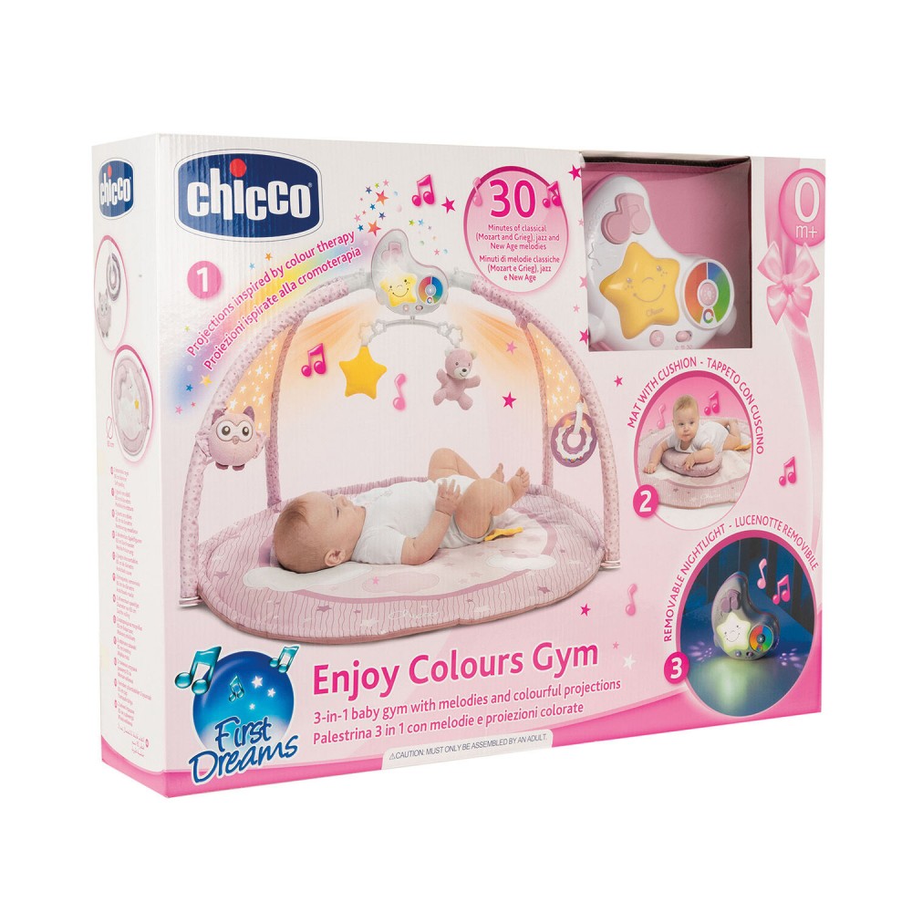 CHICCO ΒΡΕΦΙΚΟ ΓΥΜΝΑΣΤΗΡΙΟ ΜΕ ΠΡΟΒΟΛΕΑ ENJOY COLORS ΡΟΖ (Y01-09866-10)