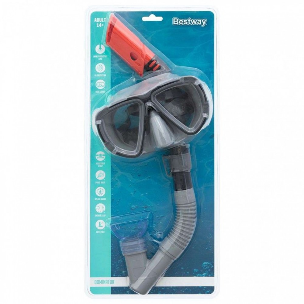 BESTWAY ΜΑΣΚΑ ΜΕ ΑΝΑΠΝΕΥΣΤΗΡΑ DOMINATOR ADULT 14+ ΜΑΥΡΟ (24029)