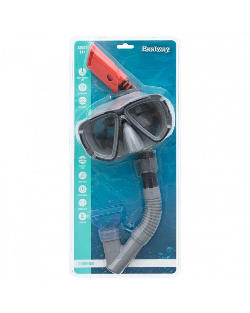 BESTWAY ΜΑΣΚΑ ΜΕ ΑΝΑΠΝΕΥΣΤΗΡΑ DOMINATOR ADULT 14+ ΜΑΥΡΟ (24029)
