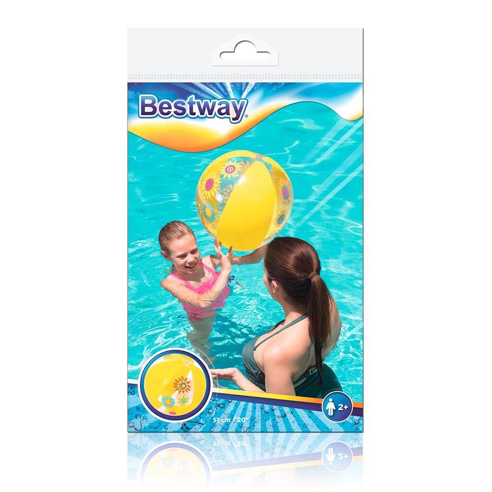 BESTWAY ΦΟΥΣΚΩΤΗ ΜΠΑΛΑ ΠΑΡΑΛΙΑΣ ΚΙΤΡΙΝΗ 51ΕΚ (31036)