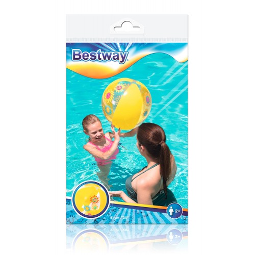 BESTWAY ΦΟΥΣΚΩΤΗ ΜΠΑΛΑ ΠΑΡΑΛΙΑΣ ΚΙΤΡΙΝΗ 51ΕΚ (31036)