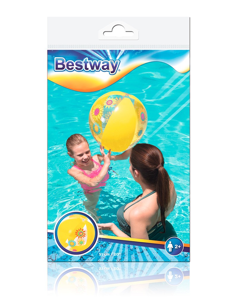 BESTWAY ΦΟΥΣΚΩΤΗ ΜΠΑΛΑ ΠΑΡΑΛΙΑΣ ΚΙΤΡΙΝΗ 51ΕΚ (31036)