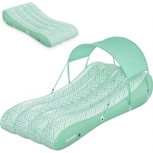 BESTWAY ΦΟΥΣΚΩΤΟ ΣΤΡΩΜΑ COMFY CHILL LOUNGE ΜΕ ΣΚΙΑΣΤΡΟ ΤΙΡΚΟΥΑΖ (43729)