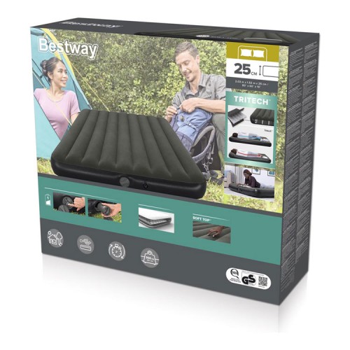 BESTWAY TRITECH ΑΕΡΟΣΤΡΩΜΑ QUEEN ΜΕ ΕΝΣΩΜΑΤΩΜΕΝΗ ΕΠΑΝΑΦΟΡΤΙΖΟΜΕΝΗ ΤΡΟΜΠΑ (6716S)