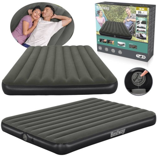 BESTWAY TRITECH ΑΕΡΟΣΤΡΩΜΑ QUEEN ΜΕ ΕΝΣΩΜΑΤΩΜΕΝΗ ΕΠΑΝΑΦΟΡΤΙΖΟΜΕΝΗ ΤΡΟΜΠΑ (6716S)