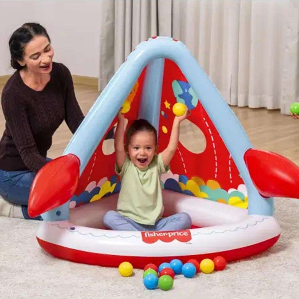 BESTWAY FISHER PRICE ΦΟΥΣΚΩΤΟΣ ΠΑΙΔΟΤΟΠΟΣ ROCKET PALS ΜΕ 15 ΜΠΑΛΆΚΙΑ 114X89X91ΕΚ. (93576)