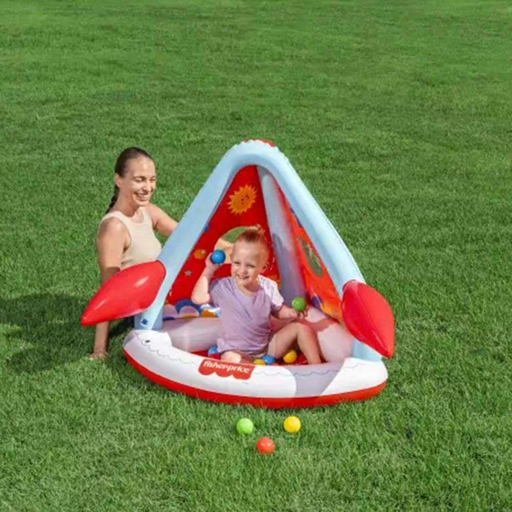 BESTWAY FISHER PRICE ΦΟΥΣΚΩΤΟΣ ΠΑΙΔΟΤΟΠΟΣ ROCKET PALS ΜΕ 15 ΜΠΑΛΆΚΙΑ 114X89X91ΕΚ. (93576)