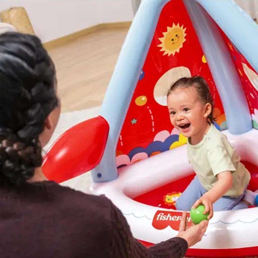 BESTWAY FISHER PRICE ΦΟΥΣΚΩΤΟΣ ΠΑΙΔΟΤΟΠΟΣ ROCKET PALS ΜΕ 15 ΜΠΑΛΆΚΙΑ 114X89X91ΕΚ. (93576)