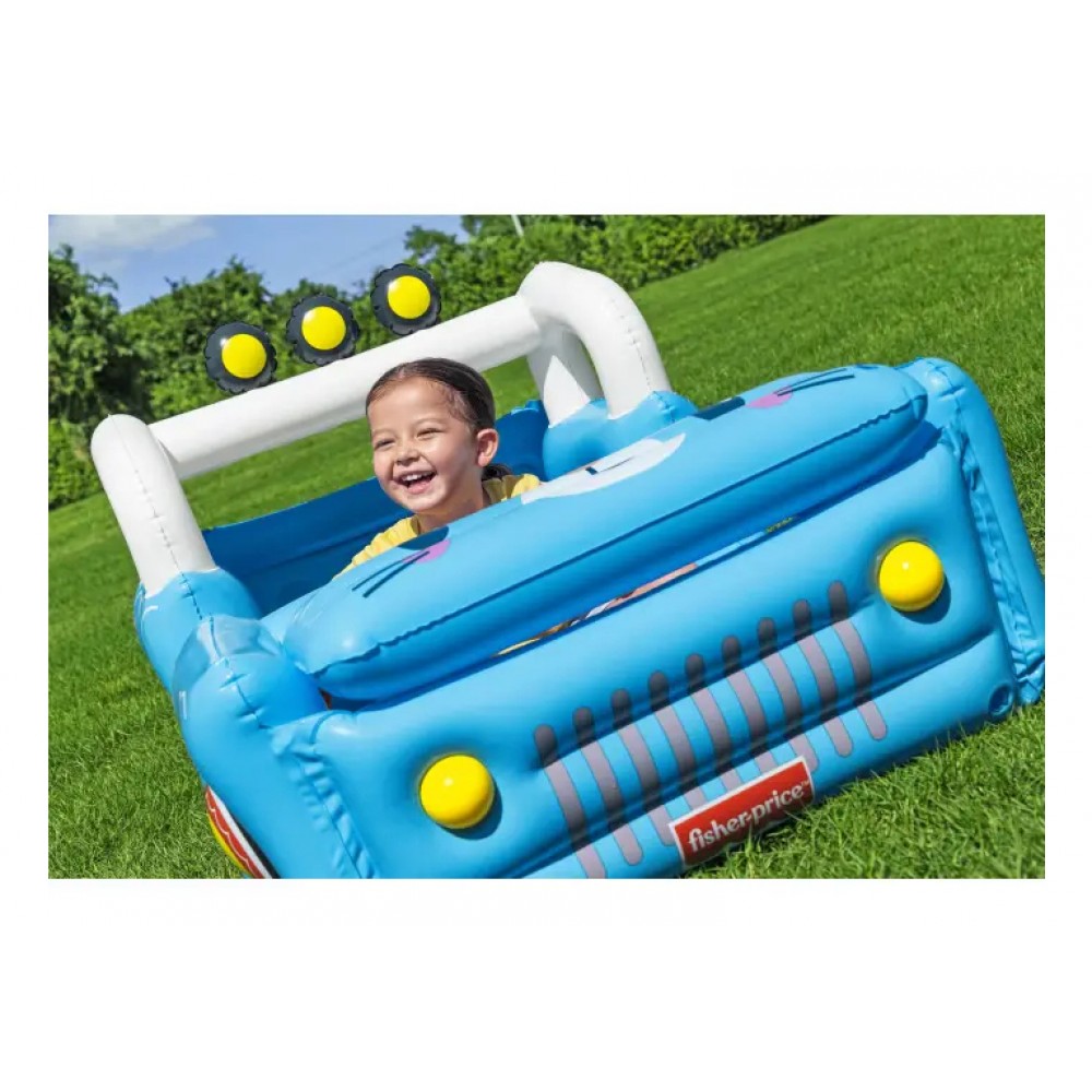 BESTWAY FISHER PRICE ΦΟΥΣΚΩΤΟΣ ΠΑΙΔΟΤΟΠΟΣ SMILIN SAFARI JEEP ΜΕ 25 ΜΠΑΛΑΚΙΑ (93577)