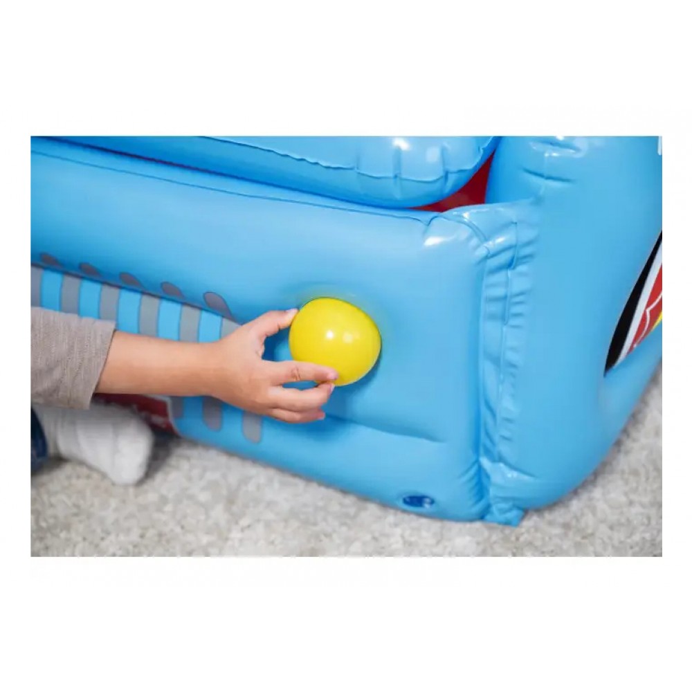 BESTWAY FISHER PRICE ΦΟΥΣΚΩΤΟΣ ΠΑΙΔΟΤΟΠΟΣ SMILIN SAFARI JEEP ΜΕ 25 ΜΠΑΛΑΚΙΑ (93577)