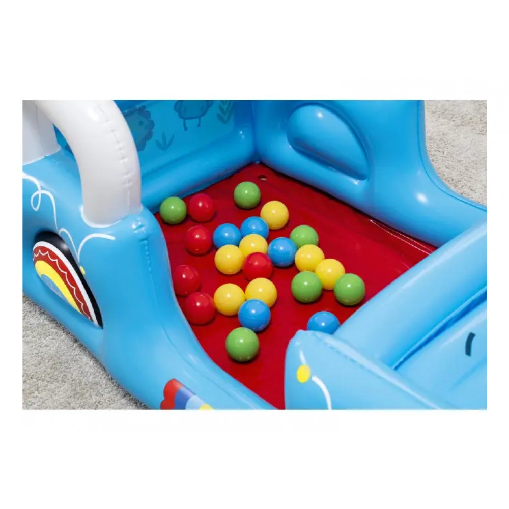 BESTWAY FISHER PRICE ΦΟΥΣΚΩΤΟΣ ΠΑΙΔΟΤΟΠΟΣ SMILIN SAFARI JEEP ΜΕ 25 ΜΠΑΛΑΚΙΑ (93577)