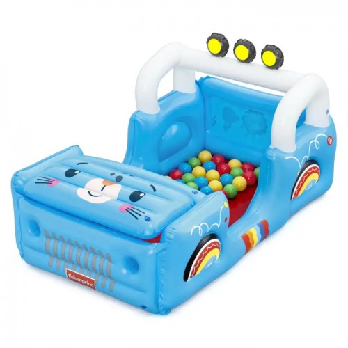 BESTWAY FISHER PRICE ΦΟΥΣΚΩΤΟΣ ΠΑΙΔΟΤΟΠΟΣ SMILIN SAFARI JEEP ΜΕ 25 ΜΠΑΛΑΚΙΑ (93577)