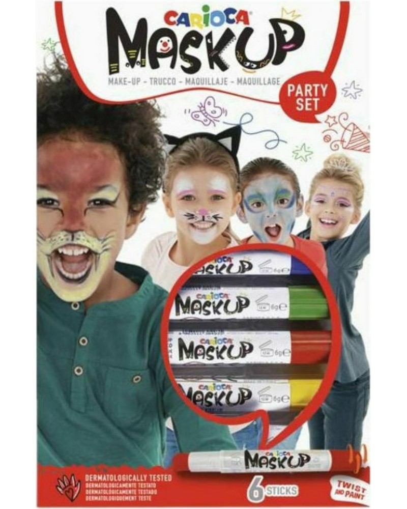 CARIOCA MASK UP PARTY SET 6 ΜΑΡΚΑΔΟΡΟΙ ΠΡΟΣΩΠΟΥ (43052)