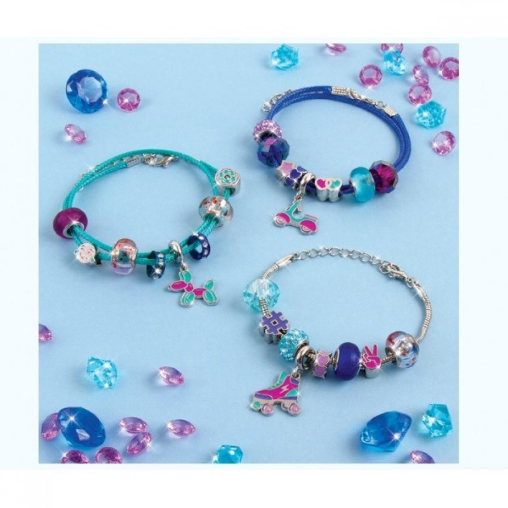 MAKE IT REAL HALO CHARMS BRACELETS TRUE BLUE (1721)