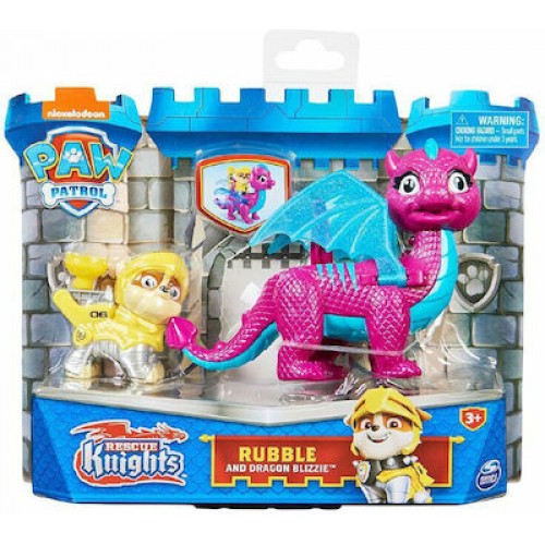 PAW PATROL RESXCUE KNIGHTS RUBBLE AND DRAGON BLIZZIE (20135265)