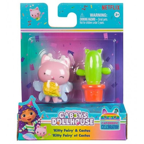 Spin Master Gabby's Dollhouse: Cat-Errific Celebration - 'Kitty Fairy' &amp; Cactus (20149927)