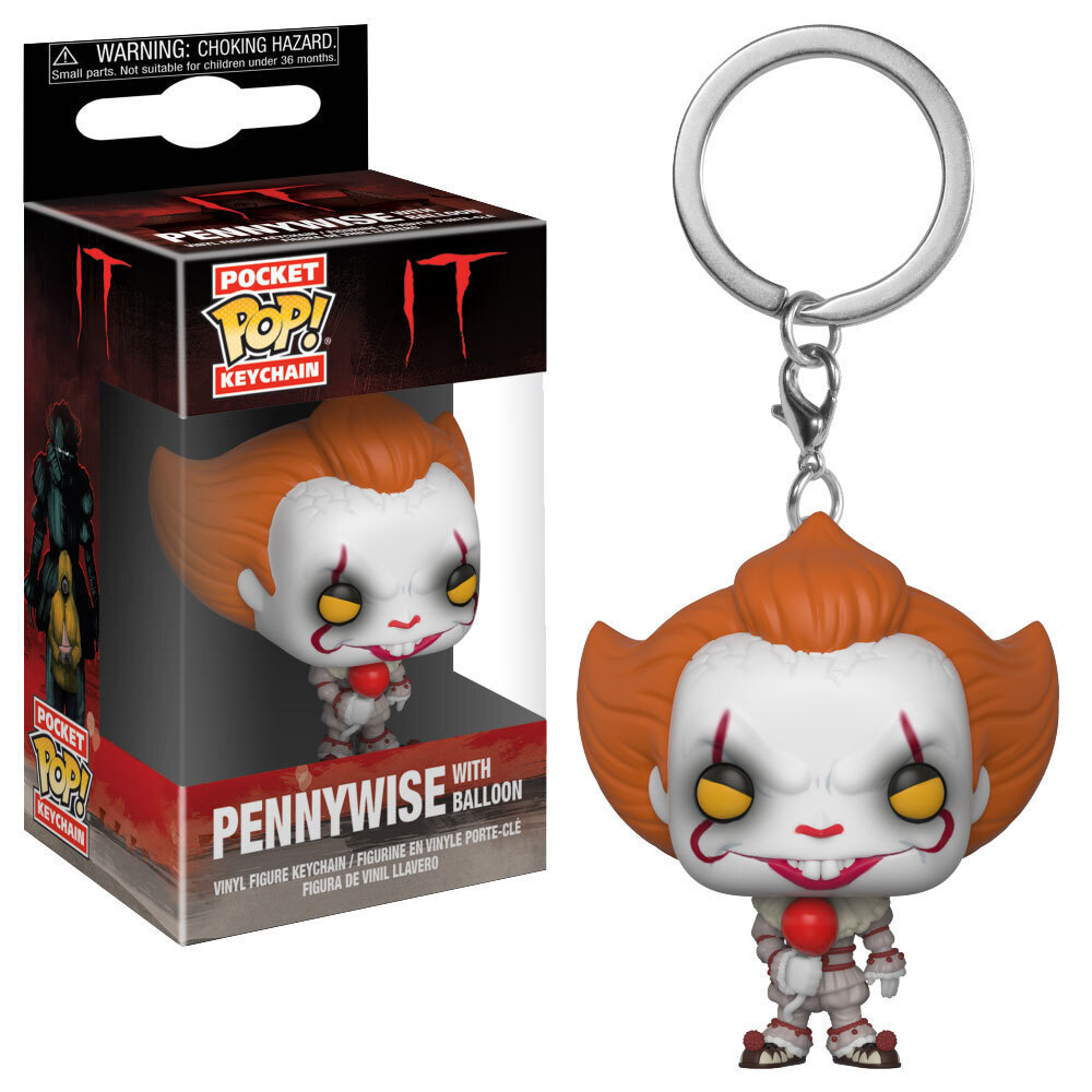 FUNKO POCKET POP!: IT - PENNYWISE (WITH BALLOON) VINYL FIGURE KEYCHAIN (31811)