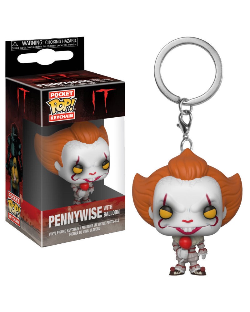 FUNKO POCKET POP!: IT - PENNYWISE (WITH BALLOON) VINYL FIGURE KEYCHAIN (31811)