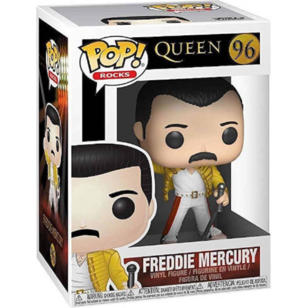 FUNKO POP! ROCKS QUEEN FREDDIE MERCURY WEMBLEY 1986 #96 VINYL FIGURE (33732)