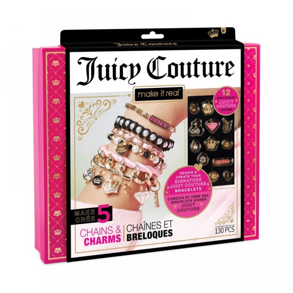 MAKE IT REAL  JUICY COUTURE GOLD CHAINS & CHARMS (4404)