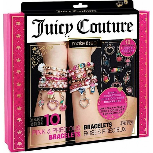 MAKE IT REAL JUICY COUTURE PINK AND PRECIOUS BRACELETS (4408)
