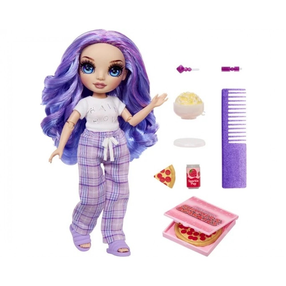 RAINBOW HIGH JUNIOR HIGH PJ PARTY ΚΟΥΚΛΑ VIOLET PURPLE (503705)