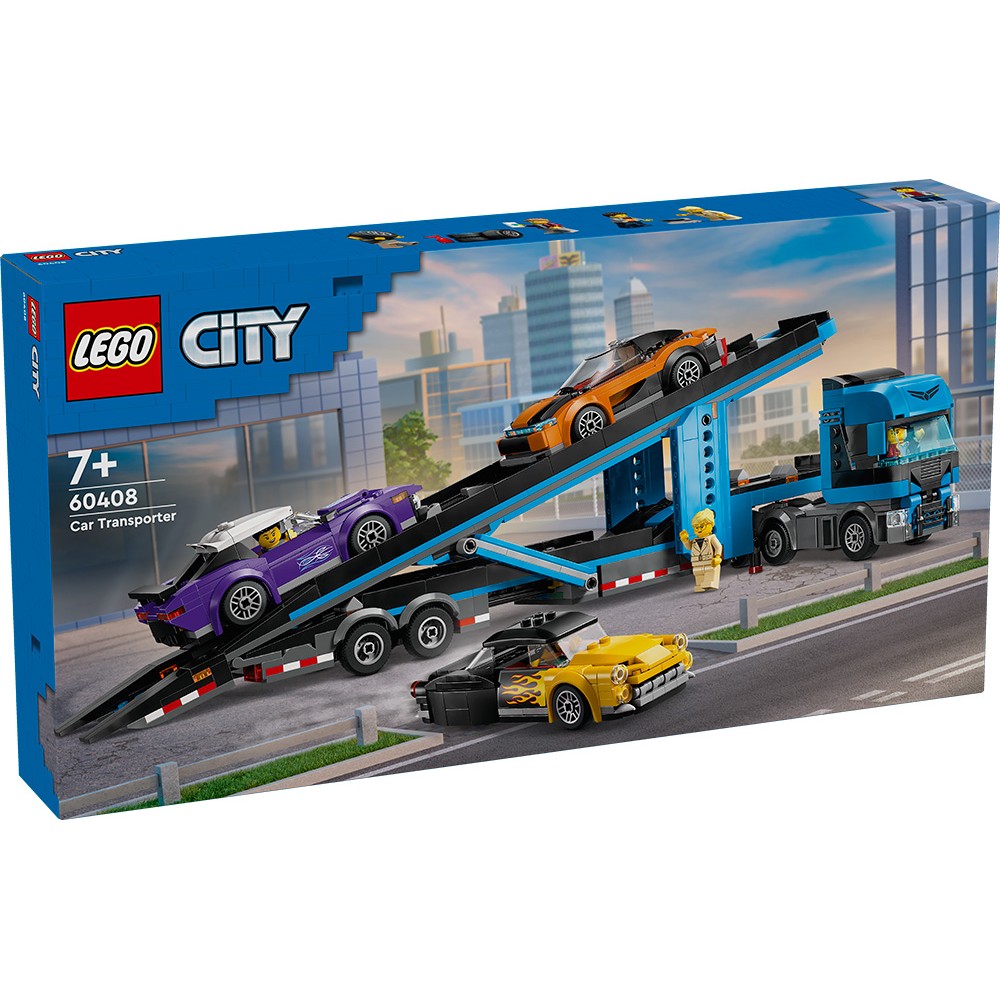 LEGO CITY ΦΟΡΤΗΓΟ ΜΕΤΑΦΟΡΕΑΣ ΑΥΤΟΚΙΝΗΤΩΝ ΜΕ ΣΠΟΡ ΑΥΤΟΚΙΝΗΤΑ (60408)