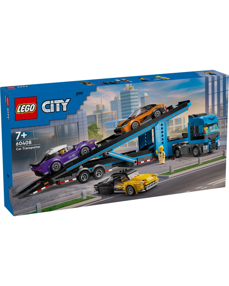 LEGO CITY ΦΟΡΤΗΓΟ ΜΕΤΑΦΟΡΕΑΣ ΑΥΤΟΚΙΝΗΤΩΝ ΜΕ ΣΠΟΡ ΑΥΤΟΚΙΝΗΤΑ (60408)