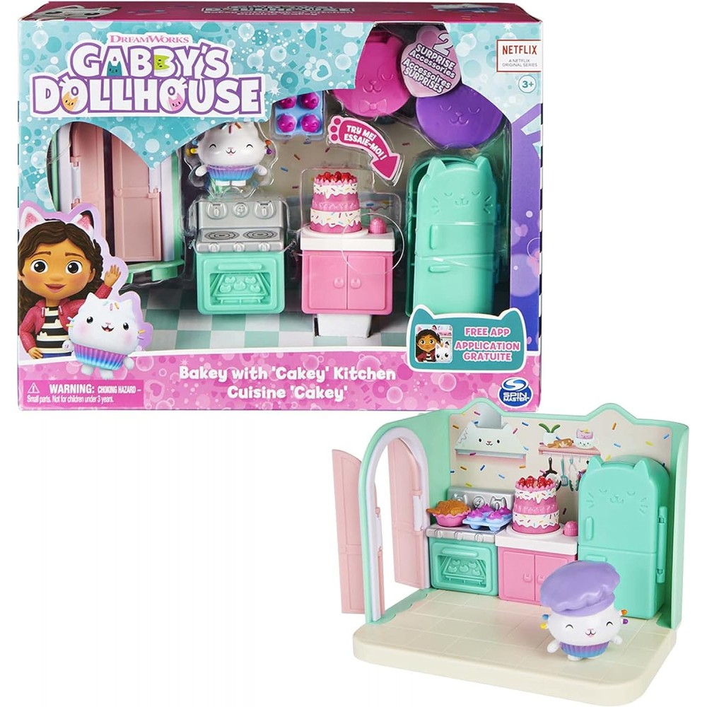 GABBY'S DOLLHOUSE: BAKEY WITH 'CAKEY' KITCHEN CUISINE 'CAKEY' DELUXE ROOM SET (6062035)