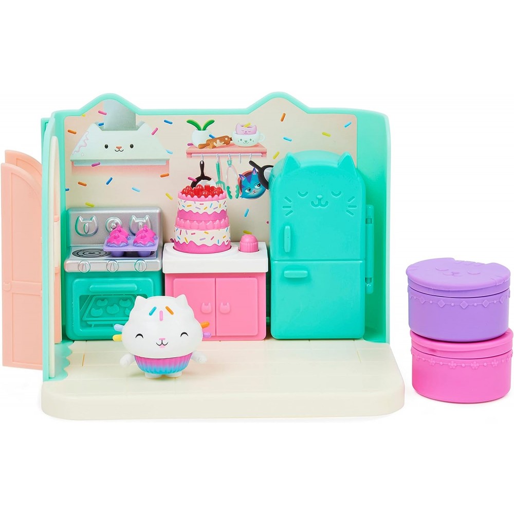 GABBY'S DOLLHOUSE: BAKEY WITH 'CAKEY' KITCHEN CUISINE 'CAKEY' DELUXE ROOM SET (6062035)