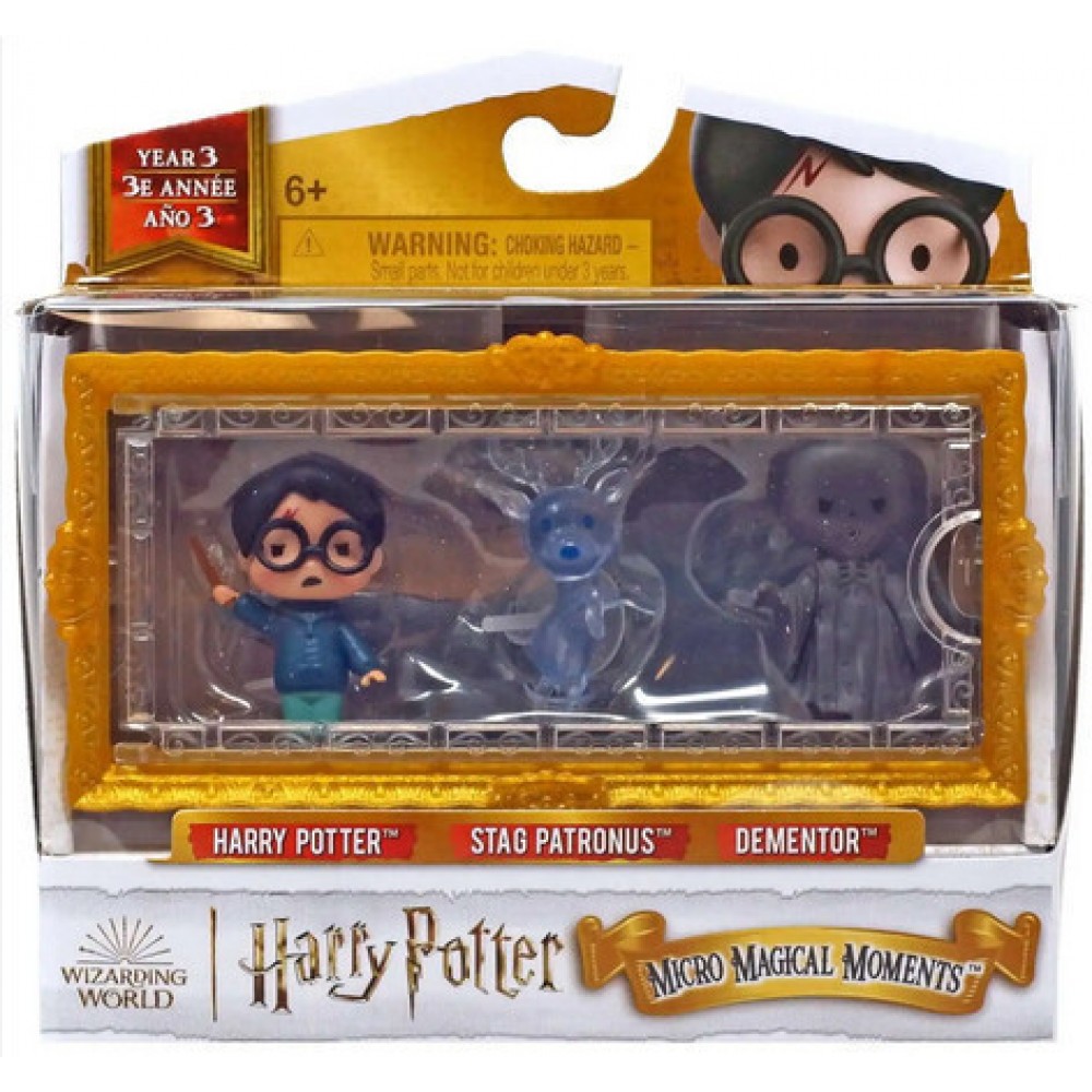 HARRY POTTER: MICRO MAGICAL MOMENTS - HARRY POTTER/STAG PATRONUS/DEMENTOR FIGURES SET (6069437)