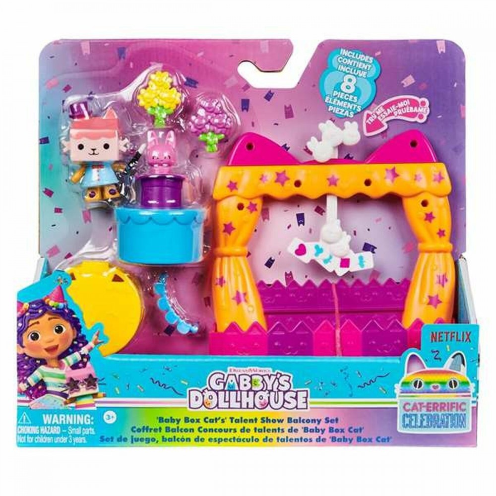 SPIN MASTER GABBY'S DOLLHOUSE: CAT-ERRIFIC CELEBRATION - 'CAKEY'S FRUIT SMOOTHIE PARTY BALCONI SET (20146520)