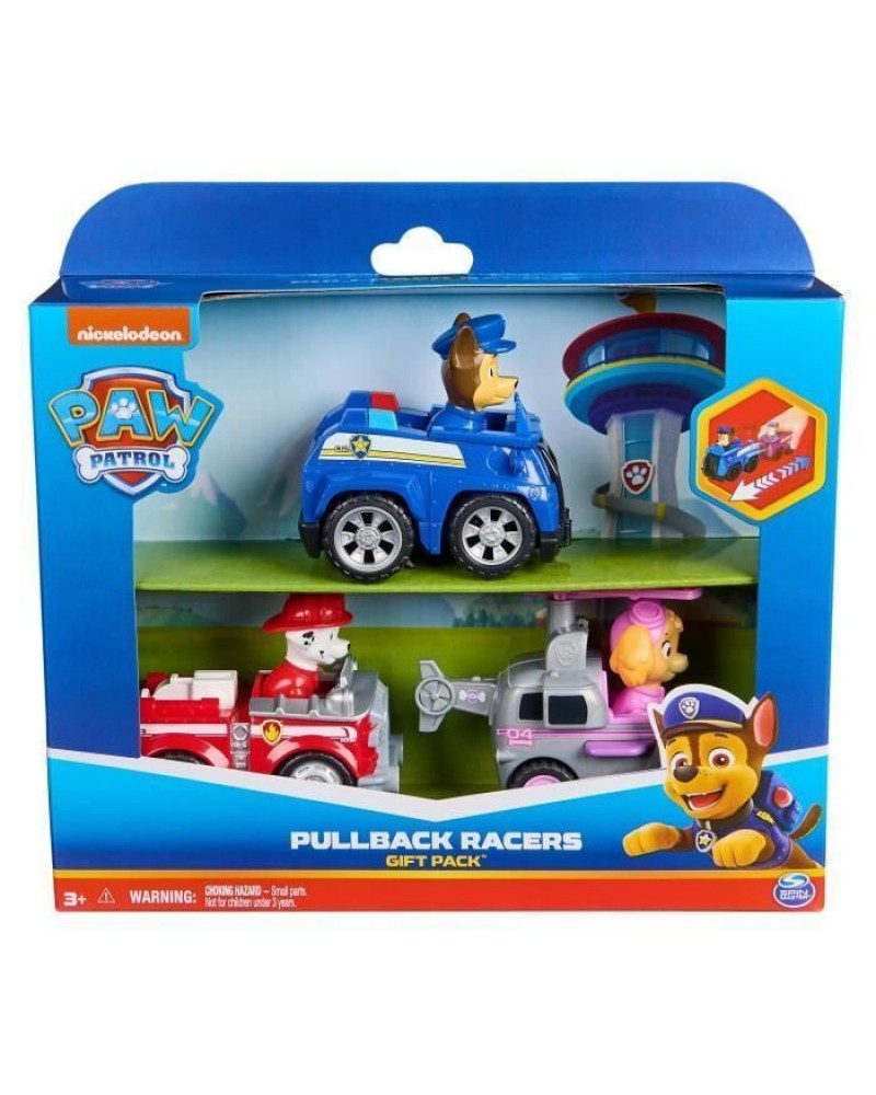 PAW PATROL PULL-BACK RACERS - GIFT PACK 3 VEHICLES (6070440)