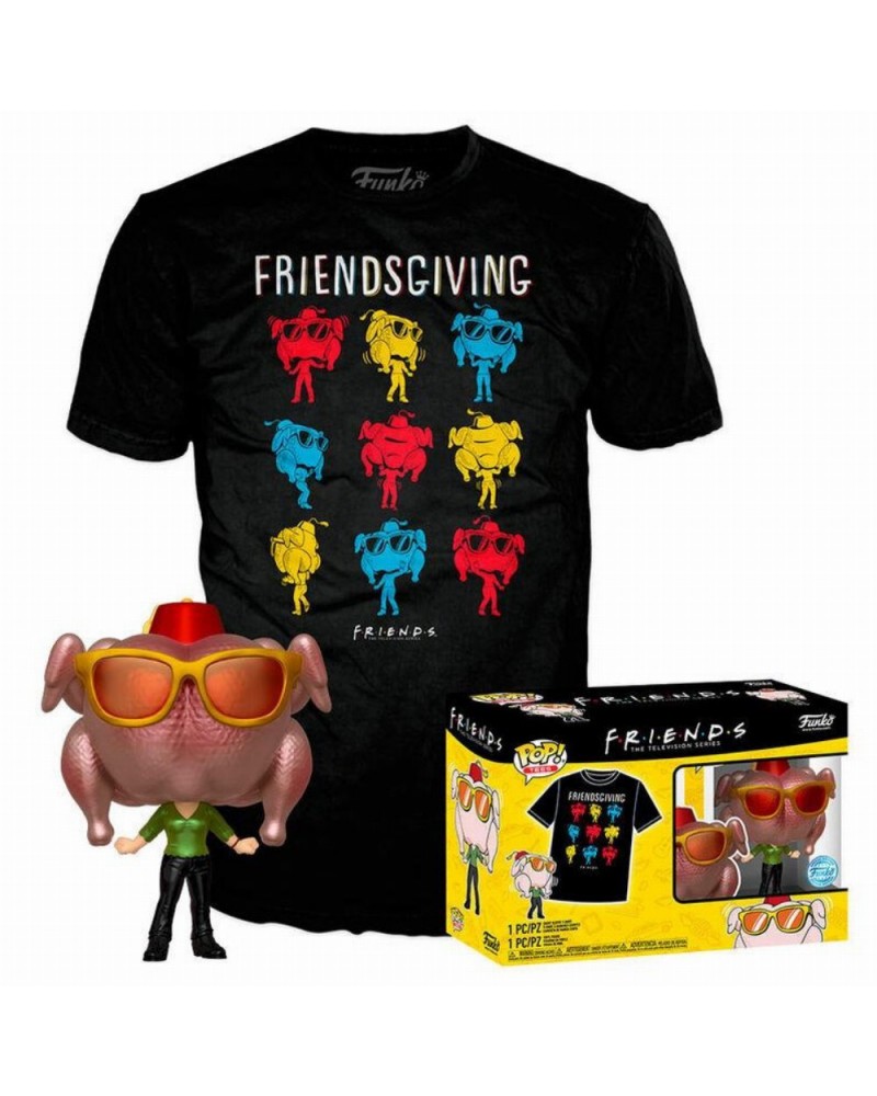 FUNKO POP! & TEE (ADULT): FRIENDS - MONICA WITH TURKEY (SPECIAL EDITION) VINYL FIGURE & T-SHIRT EXTRA LARGE (63638)