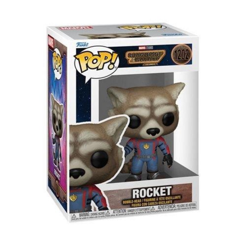 FUNKO POP! MARVEL: GUARDIANS OF THE GALAXY VOL.3 - ROCKET #1202 BOBBLE-HEAD VINYL FIGURE (67509)