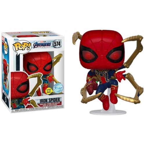 FUNKO POP! MARVEL: AVENGERS ENDGAME - IRON SPIDER (WITH GAUNTLET) (GLOWS IN THE DARK) (SPECIAL EDITION) #574 BOBBLE-HEAD VINYL FIGURE (68895)