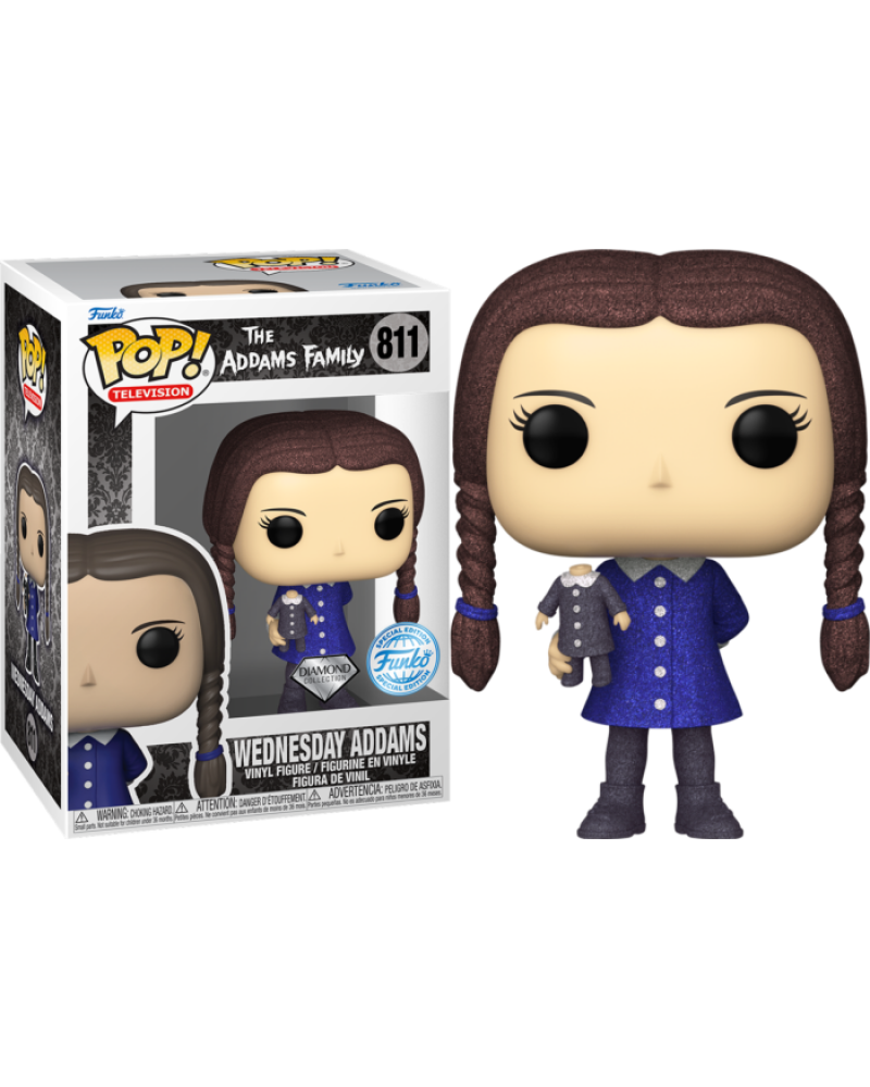 Funko Pop! Television: The Addams Family - Wednesday Addams (Diamond Glitter) (Black) (Special Edition) #811 Vinyl Figure