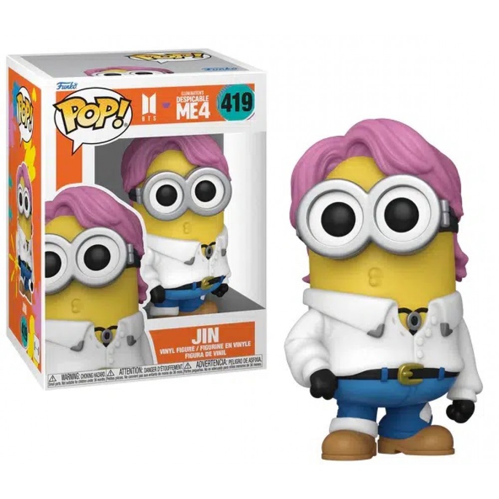 Funko Pop! Rocks: Despicable Me 4 x BTS - Jin #419 Vinyl Figure (85965)