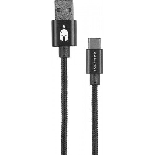 SPARTAN GEAR DOUBLE SIDED USB CABLE TYPE C , 2M  ΓΙΑ PS5 , XBOX SERIES X/S ,TABLET & MOBILE ΜΑΥΡΟ (SGCUSB03b)