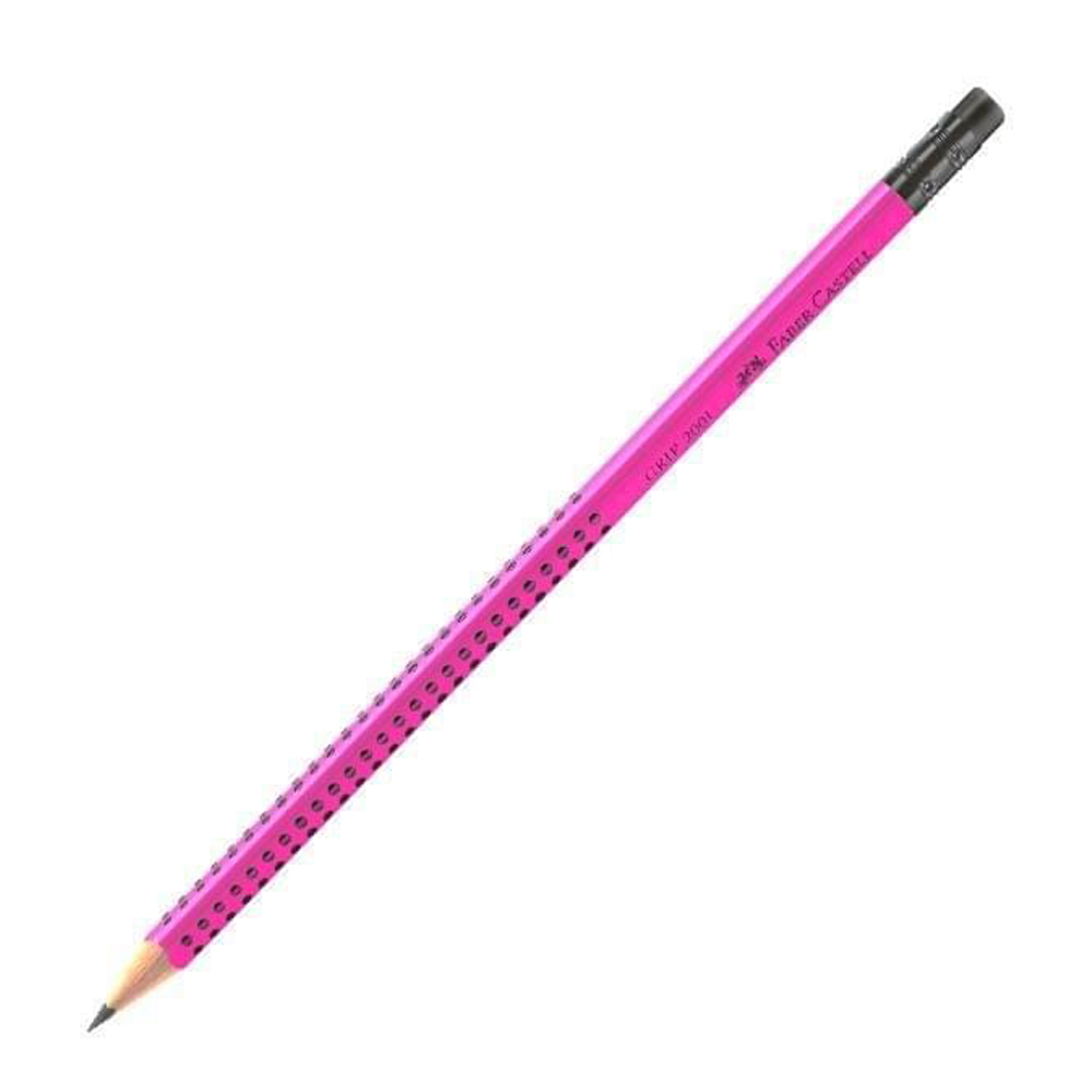 FABER CASTELL ΜΟΛΥΒΙ  ΜΕ ΓΟΜΑ GRIP MAGENTA (12310836)