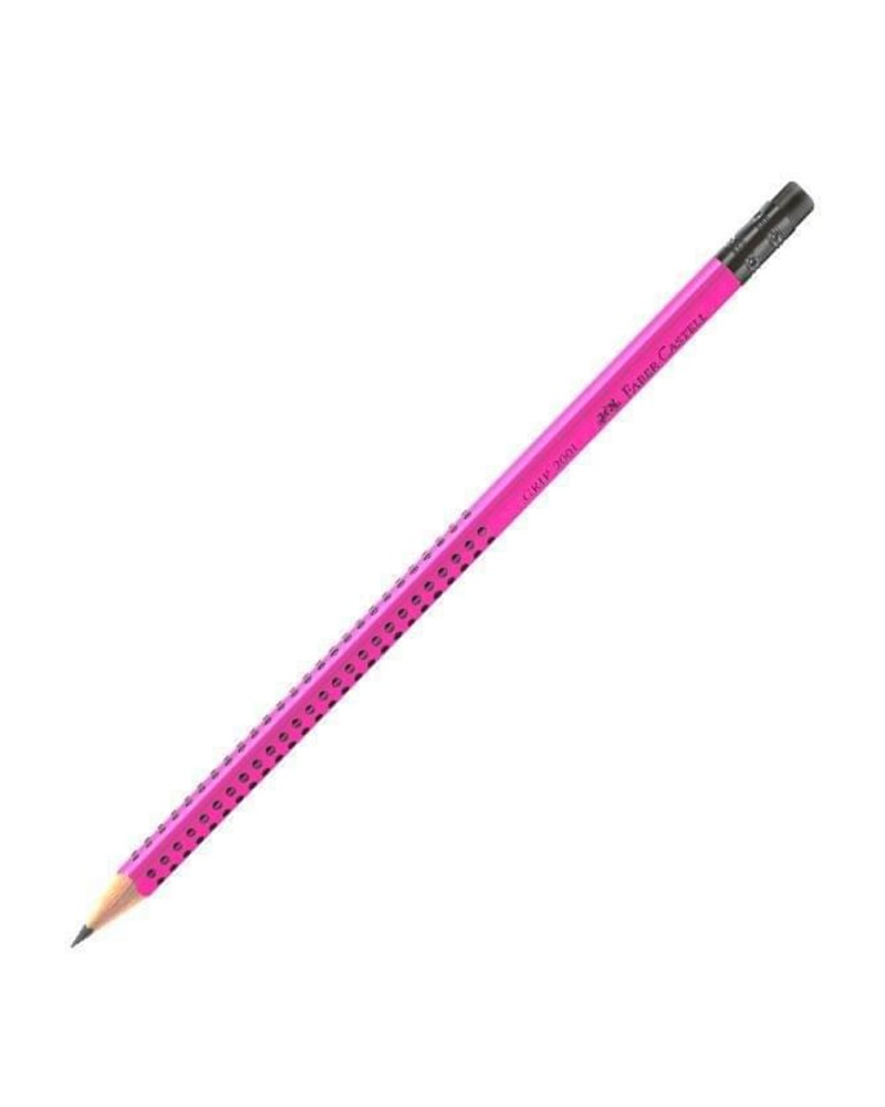 FABER CASTELL ΜΟΛΥΒΙ  ΜΕ ΓΟΜΑ GRIP MAGENTA (12310836)