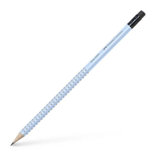 FABER CASTELL ΜΟΛΥΒΙ GRIP SKY BLUE ΜΕ ΓΟΜΑ Β (12310925)