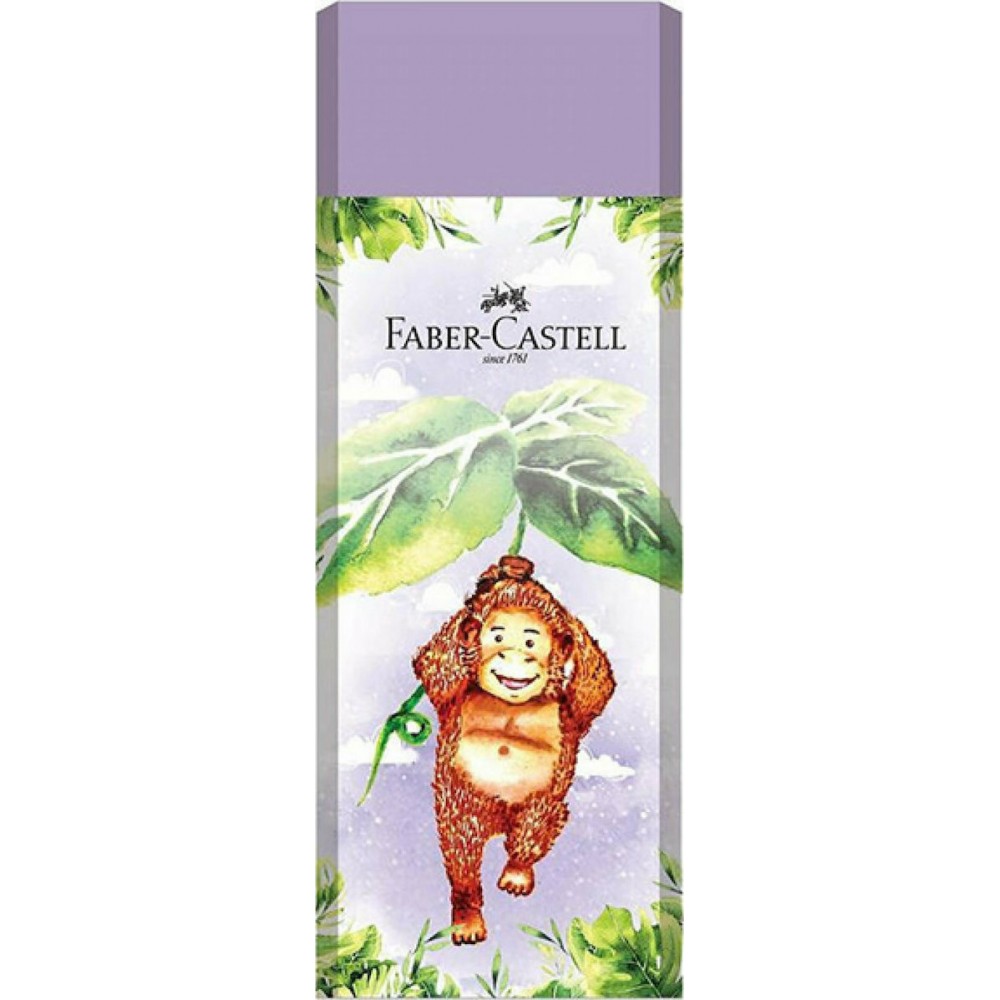 FABER CASTELL ΓΟΜΑ ΠΑΣΤΕΛ HAPPY JUNGLE ΜΩΒ ΜΑΙΜΟΥ (188739)