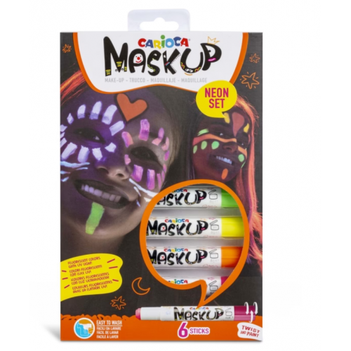 CARIOCA MASK UP NEON 6 ΜΑΡΚΑΔΟΡΟΙ ΠΡΟΣΩΠΟΥ (43156)